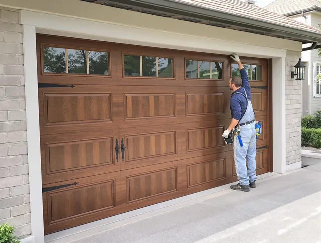 Custom garage door showcase by Newington Garage Door Repair in Newington