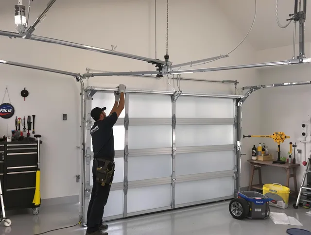 Newington Garage Door Repair certified team performing precision garage door installation in Newington
