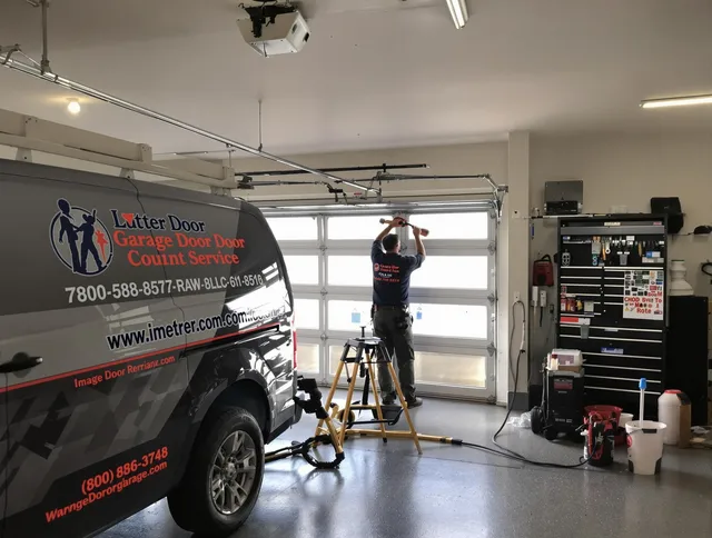 Newington Garage Door Repair team performing same-day garage door repair in Newington